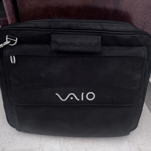Sony Vaio laptop bag with multiple compartments, black