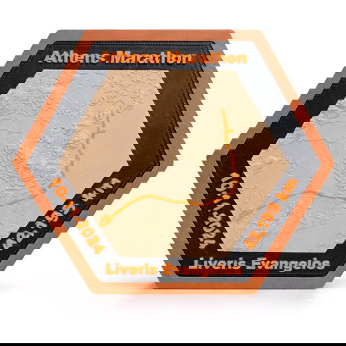 Custom 3D route and medal base new, personalized