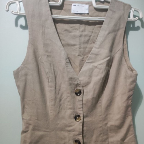 ASOS linen dress new, size XS 34, beige
