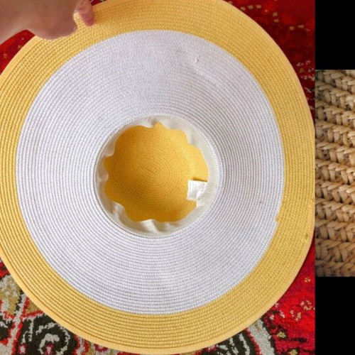 Escada hat new, white and yellow, authentic elegant