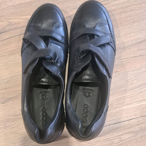 Ecco men's leather shoes like new, casual, size 42, black