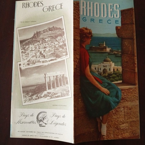 Rhodes Greece 1955 EOT Promotional Brochure like new
