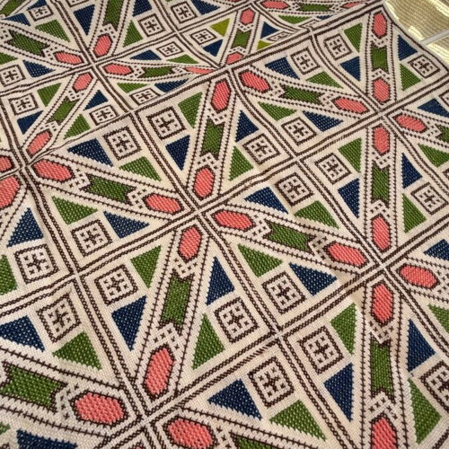 Pillowcase with Handmade Embroidery used, decorative vintage