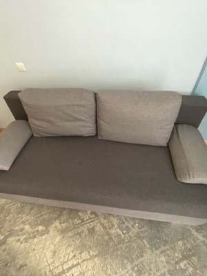 Καναπές κρεβάτι σε γκρι αποχρώσεις like new με σετ μαξιλάρια