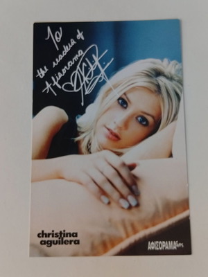 Christina Aguilera card in excellent condition