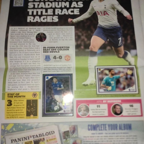 Panini Premier League 2019-2020 tabloid album like new