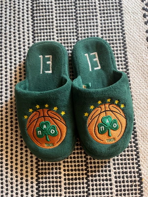 Panathinaikos anatomical home slippers for child size 29-30 like new