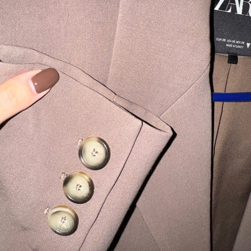 Zara cropped blazer like new, brown, size XS