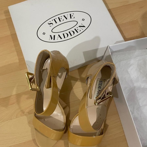Steve Madden high heel sandals used, beige, size 38.5-39