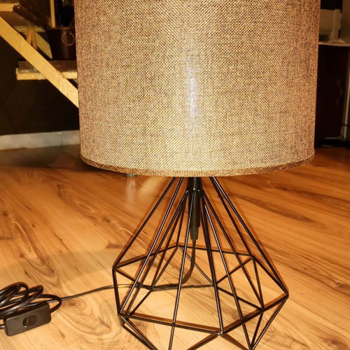 Table-Ceiling Lamp used, 2 in 1, metal diamond design