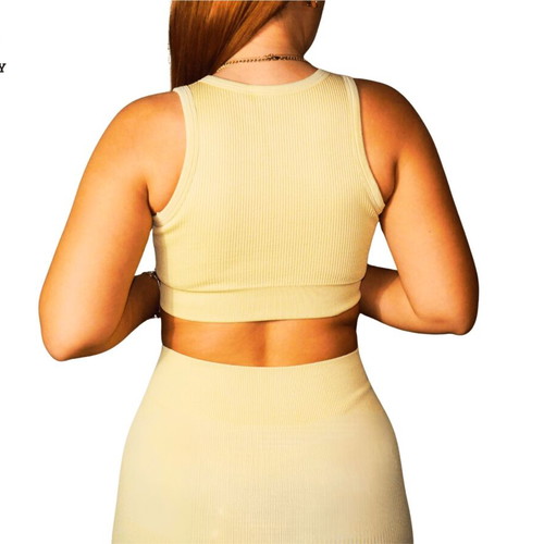 Legendary Premium Yoga Set Bra & Leggings Flexyoga Beige-Yellow