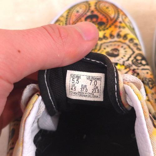 Vans women's sneakers with bandana and skull print size 37 used
