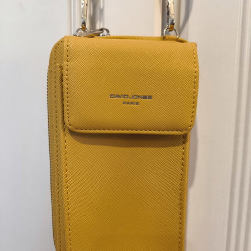 David Jones wallet and phone bag new, yellow