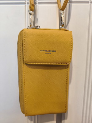 David Jones wallet and phone bag new, yellow
