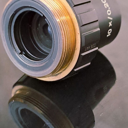 Carl Zeiss Jena Planachromat 10x/0.20 microscope objective lens