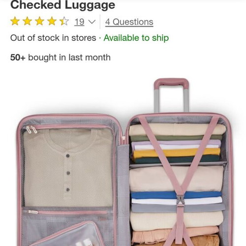 American Tourister suitcase like new, rare pink USA model