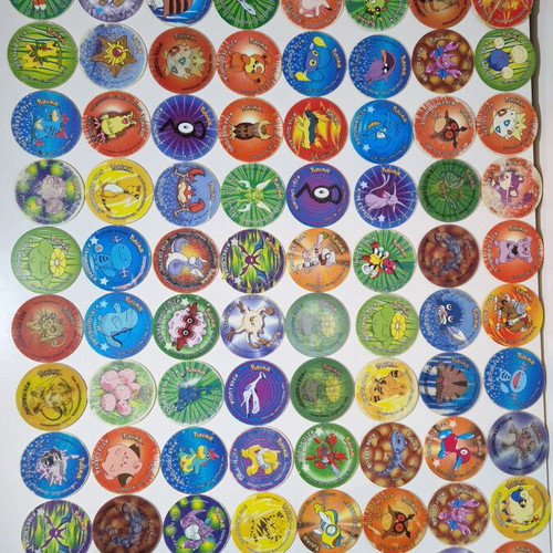 Pokemon Tazos used, genuine Greek set
