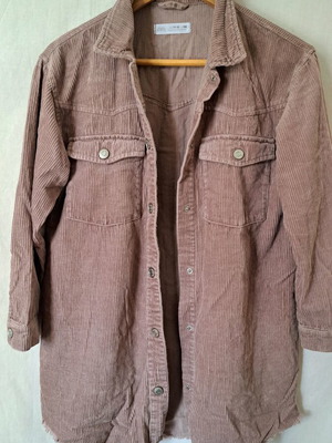 Oversized corduroy shirt Zara like new, pink