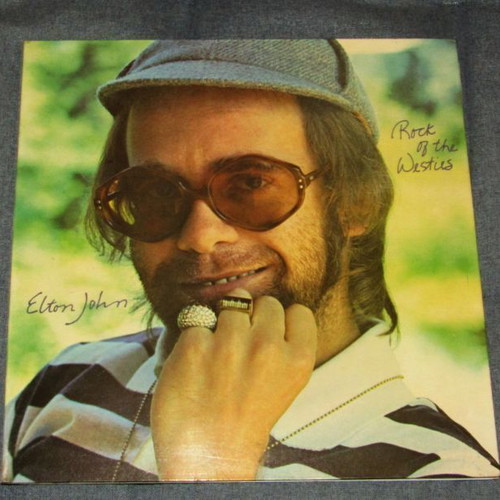 Elton John Rock of the Westies vinyl record used, rock genre