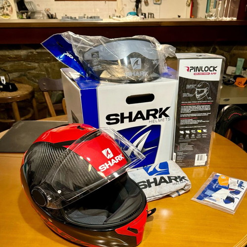 XS Shark Spartan Carbon Motorcycle Helmet like new 1290gr