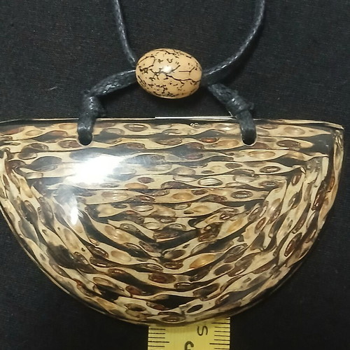 Ulla Popken long necklace, black and brown