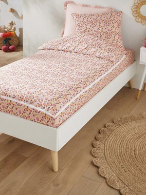 Cotton smart bedding set with zipper La Redoute 90x140cm new