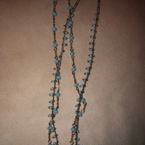 Necklaces with turquoise beads, like new, set of 2