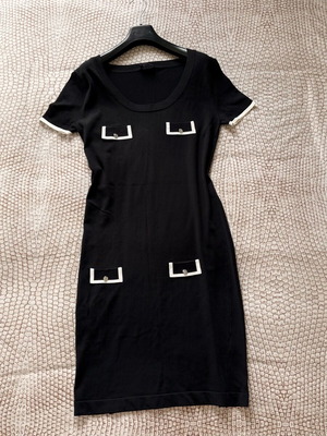 Louis Féraud Black Midi Dress like new
