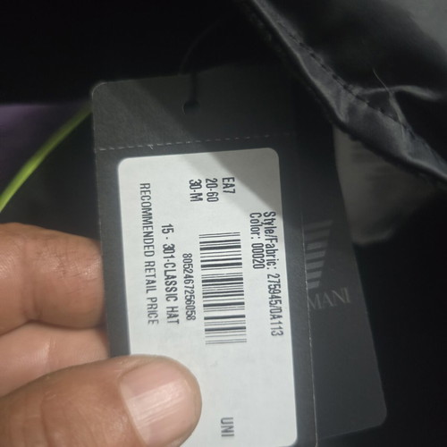 Emporio Armani Hat Size M New Black