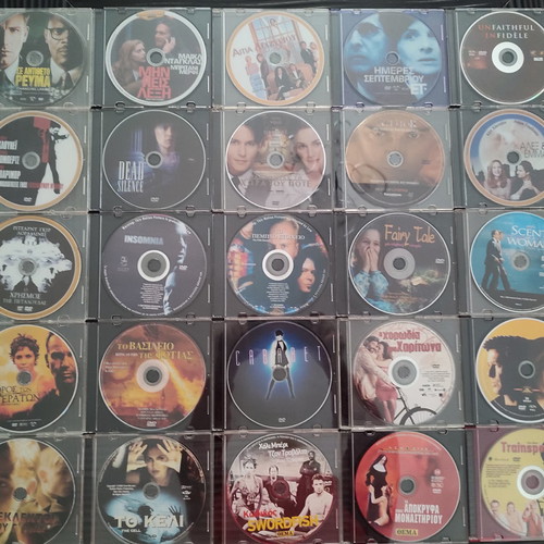 DVDs used with Greek subtitles from personal collection