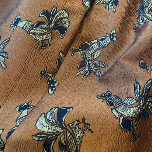 Pinko midi A-line skirt used, brown-gold-black, size 38