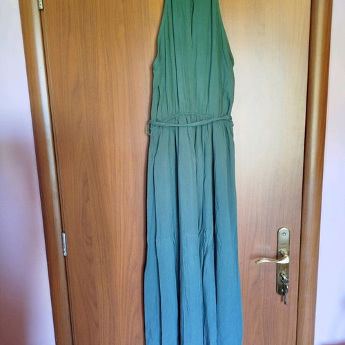 Midi dress halter neck green Trendyol used, size M