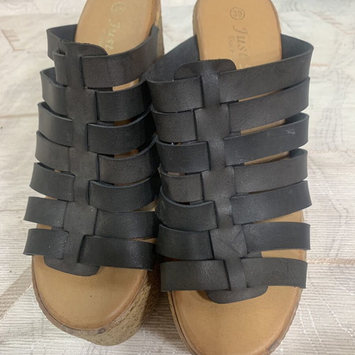 Just Me women's platform sandals like new, size 39, black