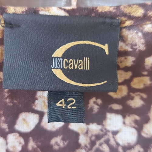 Just Cavalli women's silk blouse shirt new size 42 animal print