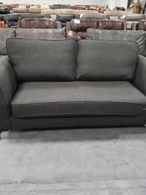 Dark gray fabric sofa new, two-seater