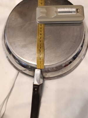 Vintage Stainless Steel Frying Pan 23cm with AMC Visiotherm Lid like new