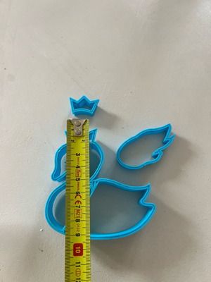 Swan cookie cutters used, two sizes
