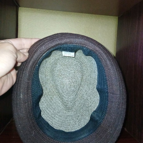 Hat used, size 57, 100% cotton, beige brown