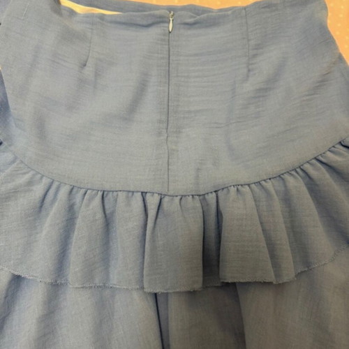 Set mini skirt and crop top turquoise, like new