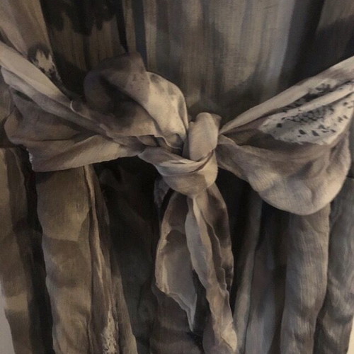 Artisti Italiani dress M gray like new, seta silk