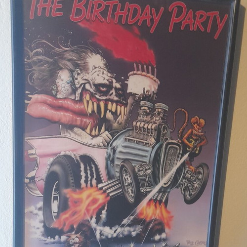 The Birthday Party band poster, Junk Yard, 32×23cm framed