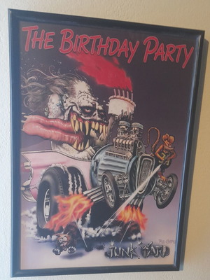 The Birthday Party band poster, Junk Yard, 32×23cm framed