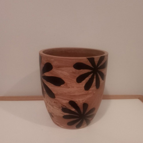 Ceramic flowerpot like new, height 23.5 cm, diameter 20 cm