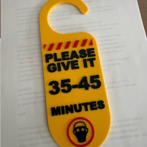 Do Not Disturb Door Hanger with Time Selection for Bathroom