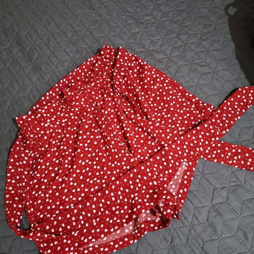 Shorts summer with white hearts, size XS-S, like new