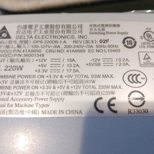Lenovo DPS-220DB-1 A OEM power supply like new for SFF PC