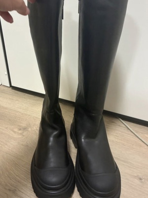 Hogan leather combat boots new size 37 black