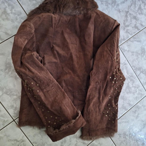 Women’s fur jacket like new, size 40, beige brown