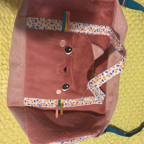 Fuzzy shoulder bag pink, like new