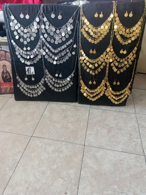 Handmade lot gold and silver new, necklace and earrings set